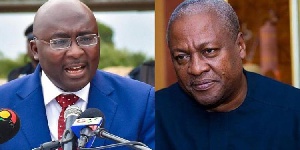 Dr. Bawumia [L] and John Mahama