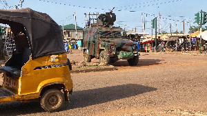 File photo of military presence in Bawku