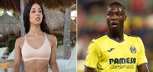 L-R: Teanna Trump and Nicolas Pepe