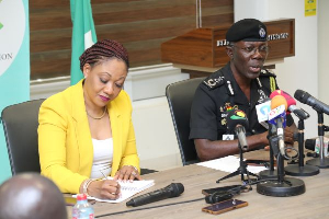 Jean Mensa and Goerge Akuffo Dampare during the national election security taskforce meeting