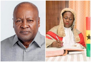 Former President John Dramani Mahama and Chief Justice Gertrude Torkornoo