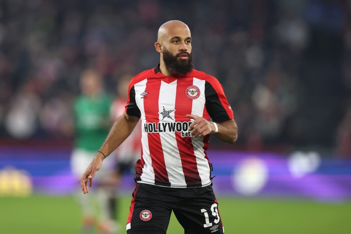 Bryan Mbeumo of Brentford looks on during the Emirates FA Cup Third Round match between Brentford and Plymouth Argyle at Gtech Community Stadium on...