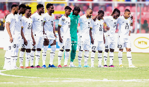 Players of the Black Stars before a game