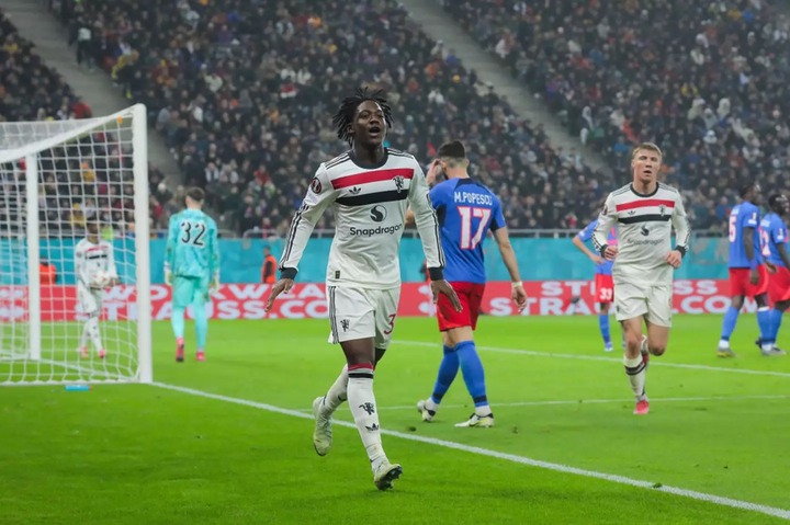 Kobbie Mainoo scored against FCSB (Credit:Getty)