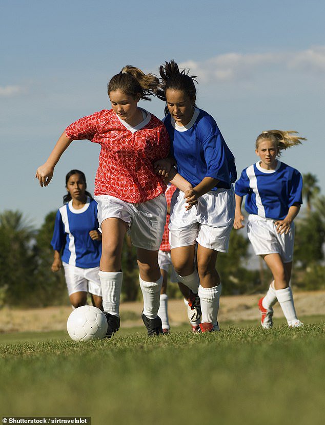 A teenage footballer with ADHD and learning difficulties has been handed a ban after questioning whether her adult transgender opponents were men (file pic)