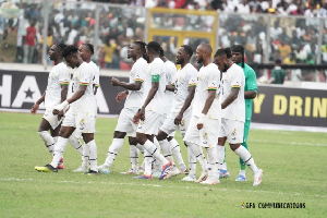 Players of the Black Stars during a game