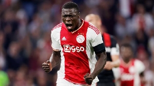 Ajax striker Brian Brobbey