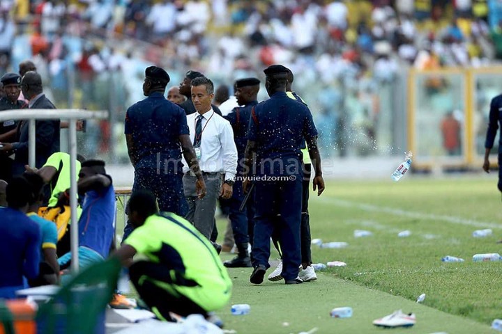 2. Hearts of Oak fans flood the pitch in 2016 