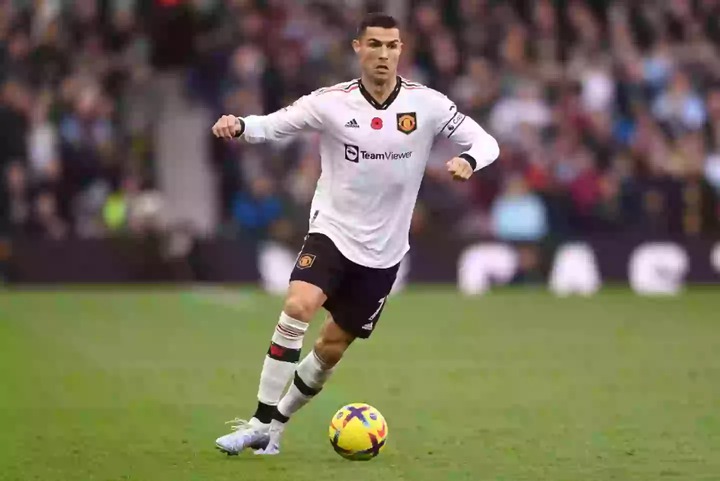 Cristiano Ronaldo wearing his last-ever Manchester United shirt (Credit:Getty)