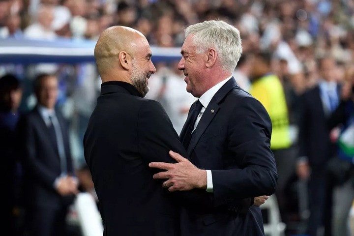 Pep Guardiola and Carlo Ancelotti