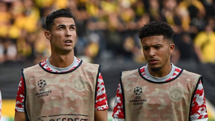 Jadon Sancho and Cristiano Ronaldo