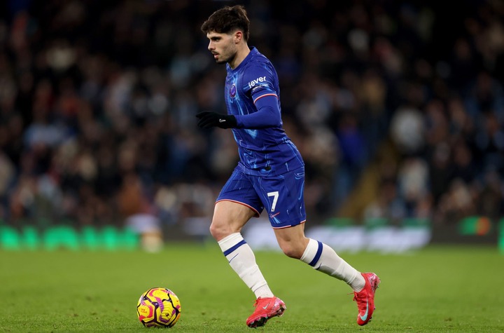 Pedro Neto of Chelsea during the Premier League match between Manchester City FC and Chelsea FC at Etihad Stadium on January 25, 2025 in Manchester...