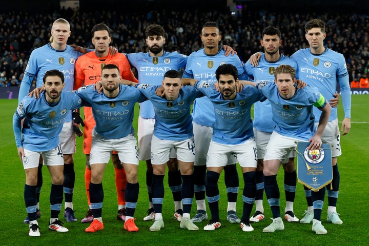 Manchester City Team Group of (br) Erling Haaland, Ederson, Josko Gvardiol, Manuel Akanji, Matheus Nunes, John Stones, (fr) Bernardo Silva, Mateo K...