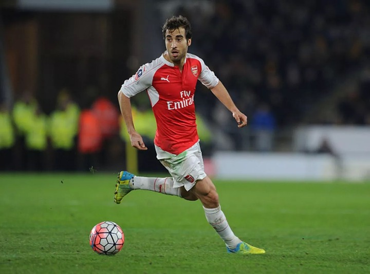 Mathieu Flamini of Arsenal during the Emirates FA Cup 5th Round replay between Hull City and Arsenal at the KC Stadium on March 8, 2016 in Hull, England