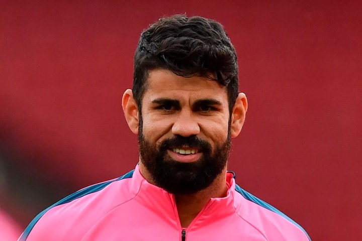 Atletico Madrid's Spanish forward Diego Costa takes part in a training session at the Emirates Stadium in London on April 25, 2018 on the eve of their UEFA Europa League first leg semi-final football match against Arsenal