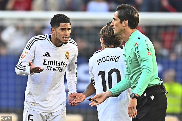 Referee Jose Luis Munuera Montero believes that the Real Madrid star said 'f*** you' in his direction - while the player alleges different phrasing