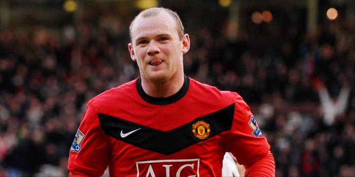 Wayne Rooney celebrates scoring for Manchester United.