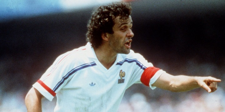 Michel Platini captaining France.