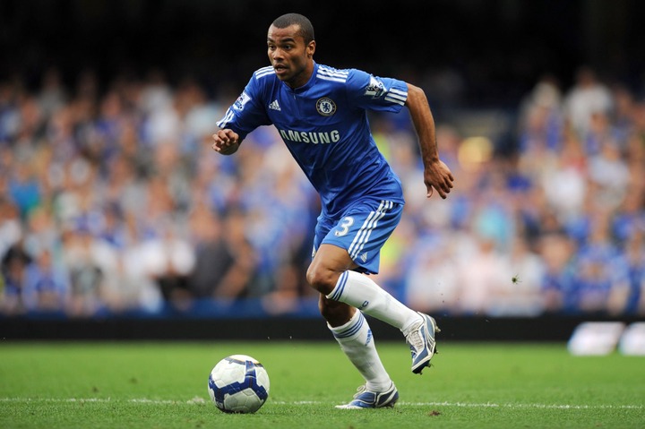 Ashley Cole of Chelsea in action during the Barclays Premier League match between Chelsea and Tottenham Hotspur at Stamford Bridge on September 20,...