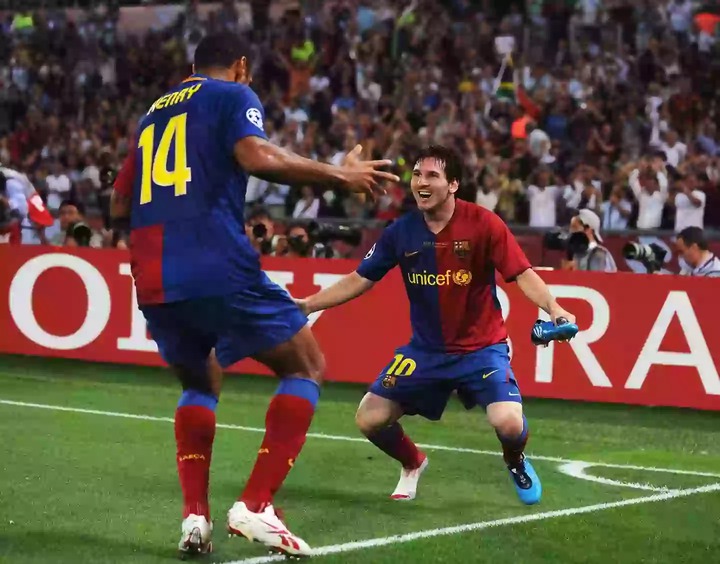 Henry played alongside the ultimate 'instinct' player, Lionel Messi. Image credit: Getty