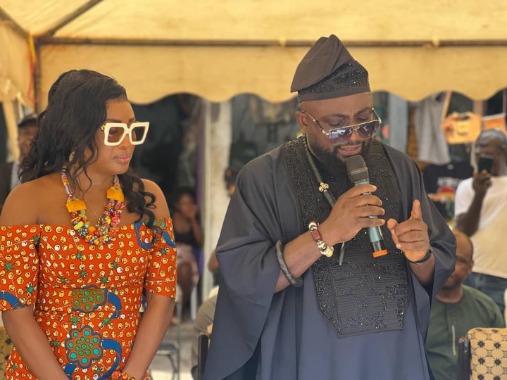 The Guest Of Honor Nana Oworaba Obentsen (Right) Addressing The Gathering