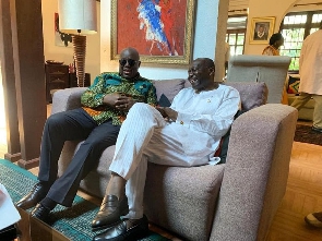 Former president Akufo-Addo [L] and Ken Ofiri-Atta