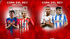 The semifinal draw of the Copa del Rey