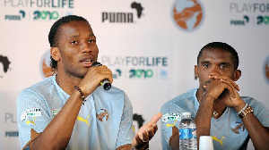 L-R: Didier Drogba and Samuel Eto'o