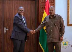 Dr. Ernest Addison and President John Dramani Mahama