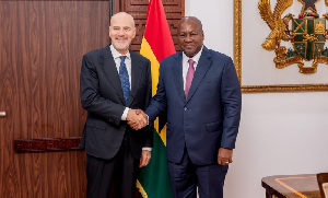 Claudio Descalzi, Eni CEO and John Mahama