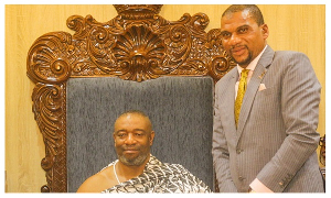 MD of GCB Farihan Alhassan (Right) and King Tackie Teiko Tsuru II (Seated)