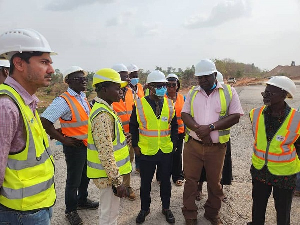 Acting CEO of Ghana Shippers Authority, Ransford Gyampo paid a working visit to the project site