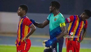 Hearts of Oak players after a defeat