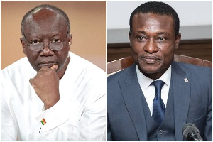 Former minister Ken Ofori-Atta and Special Prosecutor Kissi Agyebeng