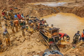 A file photo of a galamsey site in Ghana