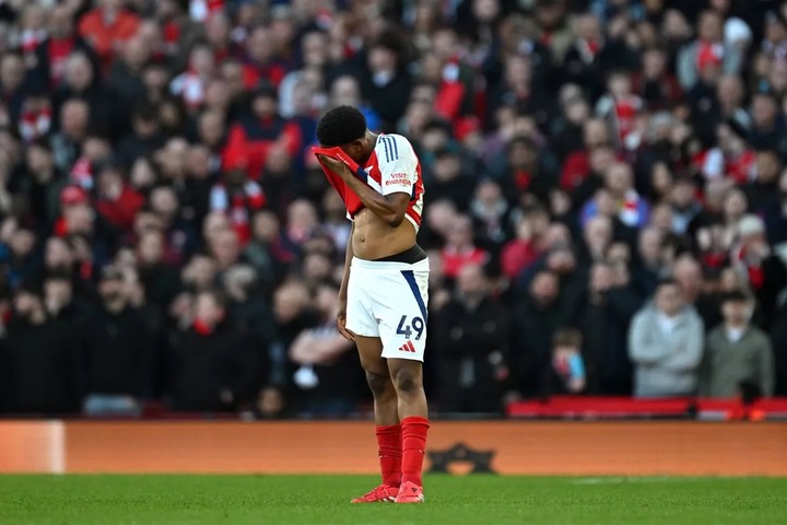 Myles Lewis-Skelly after his red card against West Ham