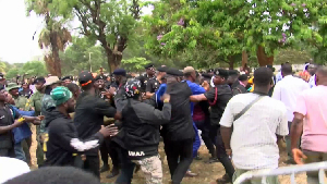 A chaotic scene during the Council of State elections in the Ashanti Region