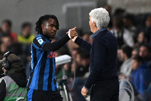 Ademola Lookman and Atalanta head coach, Gian Piero Gasperini