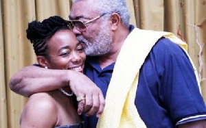 Dr. Zanetor Agyeman-Rawlings and her late father Flt. Lt. Jerry John Rawlings