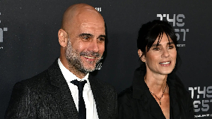 Pep Guardiola and his wife, Christina