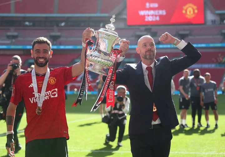 Erik ten Hag led Man Utd to last season's FA Cup