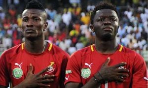 Asamoah Gyan (L) and Sulley Muntari (R) are former players of the Black Stars