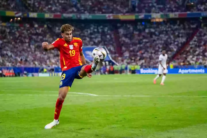 Lamine Yamal lifted the best young player of the tournament award at Euro 2024. Image credit: Getty