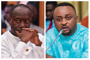 Former Minister of Finance Ken Ofori-Atta [L] and Vincent Ekow Assafuah