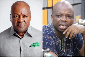 President John Dramani Mahama and Kwame Baffoe, popularly known as Abronye DC