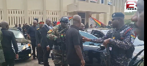 The security official preventing Appiah Stadium from seeing Mahama