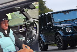 Mohammed Kudus driving G-Wagon