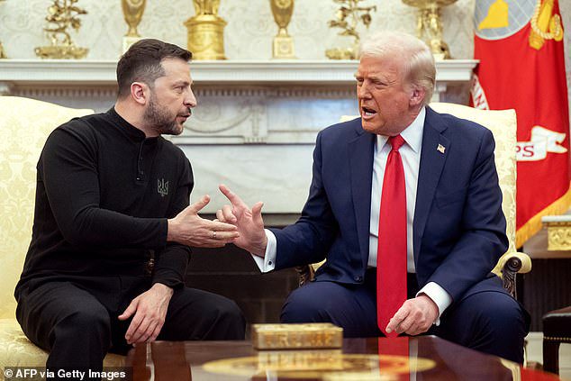 Trump and Ukraine president Volodymyr Zelensky had a public spat on Friday, leading to Zelensky reportedly being kicked out of the White House