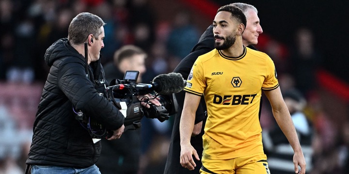 Wolverhampton Wanderers' Matheus Cunha reacts after the match