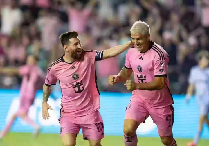 Lionel Messi and Luis Suarez currently play together at Inter Miami. (Image: Getty)